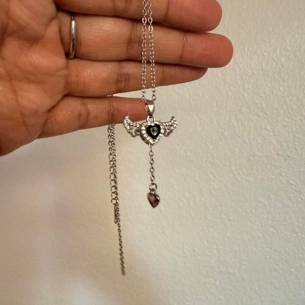 Angel Wing Fairy Wand Necklace | Ethereal & Magical Aesthetic Jewelry - Picture 4 of 7